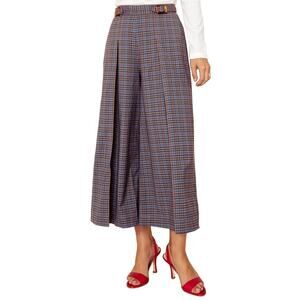 The East Order Tan Blue Trench Plaid Melody Pants Size Small NWT MSRP $179